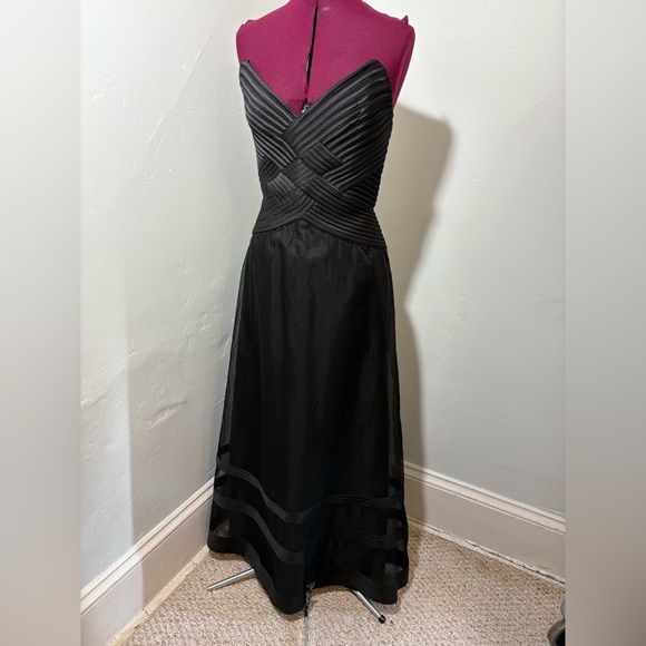 Tadashi black elegant structure evening gown strapless size 10 new w tag vintage - Picture 1 of 7